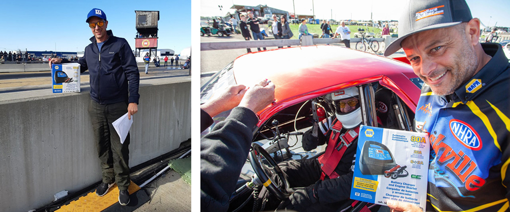 Les voitures les plus rapides: Joel Lapierre (Dragster) et Michel Bastien (Door Car)